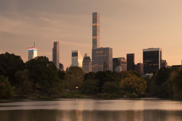 432 Park Avenue is the background, as seen from Central Park